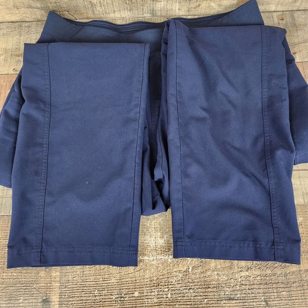 Figs Axim Mens XL Blue 7 Pockets Medical Scrub Pants Athletic Waistband Drawcord - Picture 4 of 10